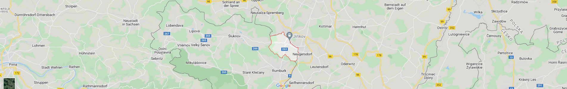 mapa města Jiříkov